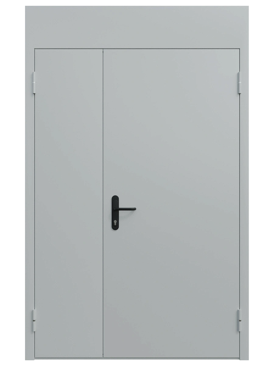 Двупольная техническая универсальная дверь с фрамугой