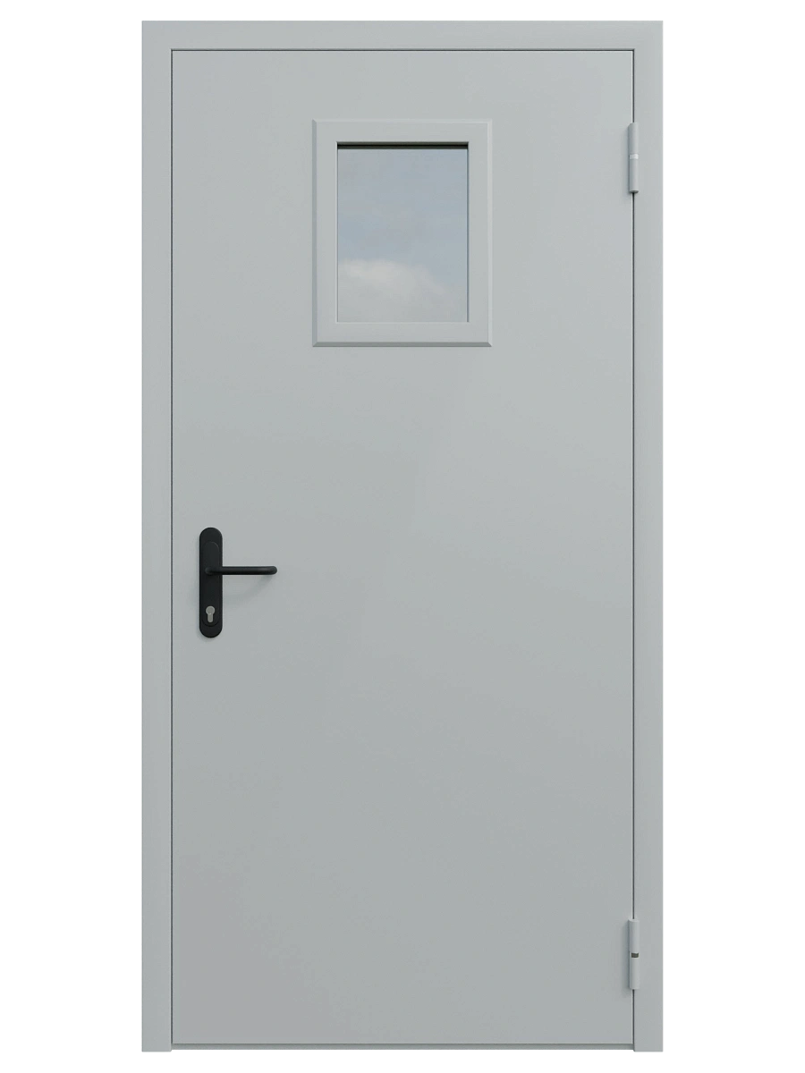 Однопольная техническая универсальная дверь с окном