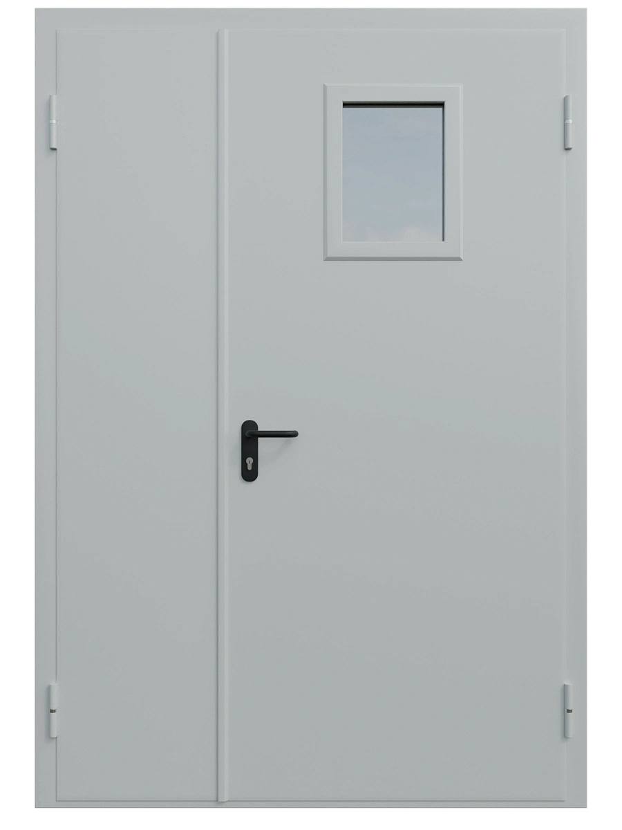 Двупольная техническая дверь с окном