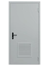 Однопольная техническая универсальная дверь с решеткой